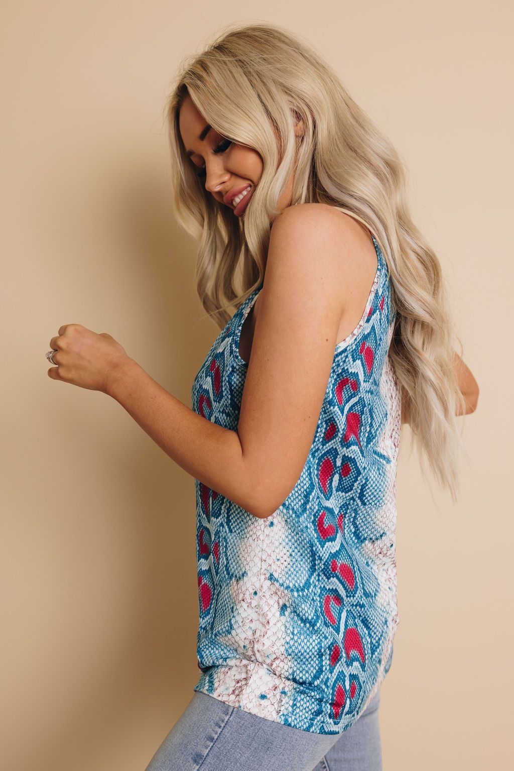 southern charm snakeskin tank