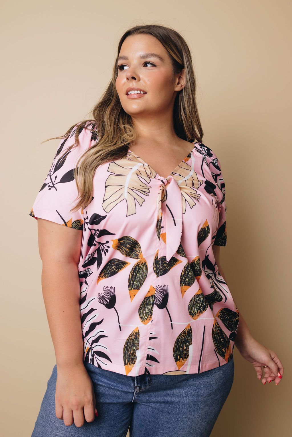 plus size connie tie top
