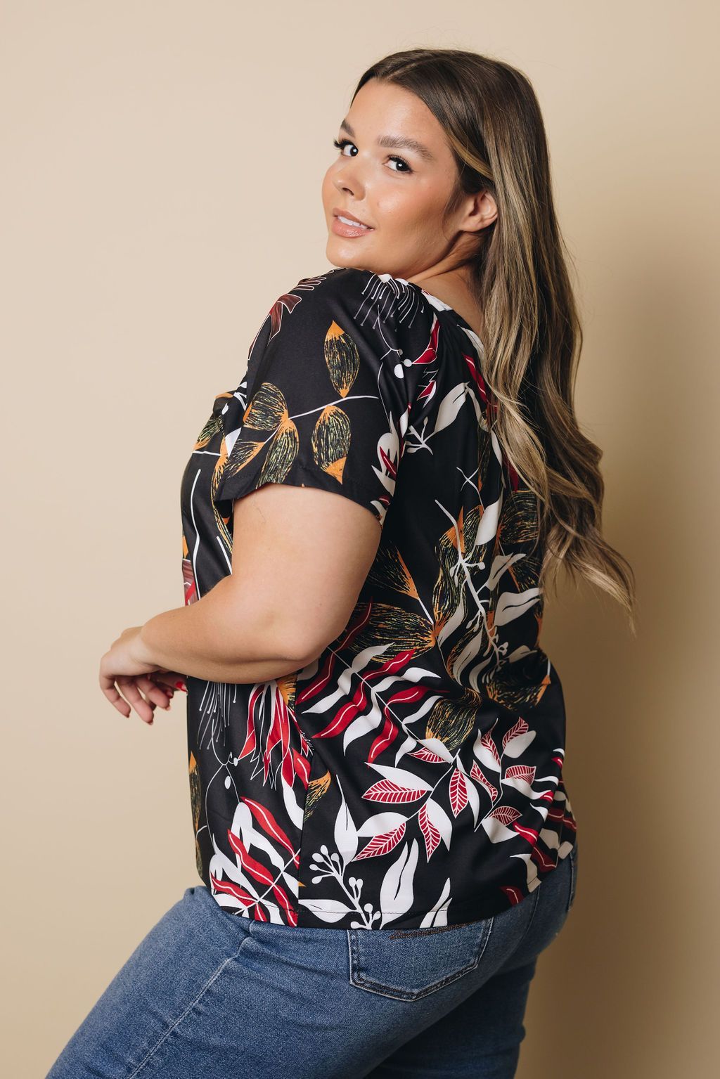 plus size connie tie top