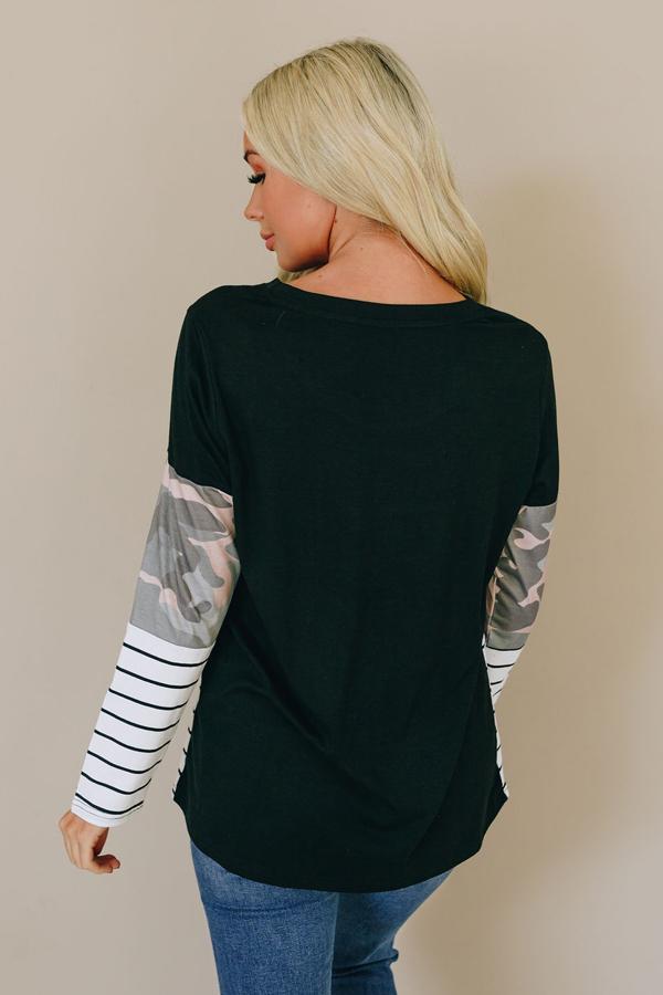 color coordinate patterned top