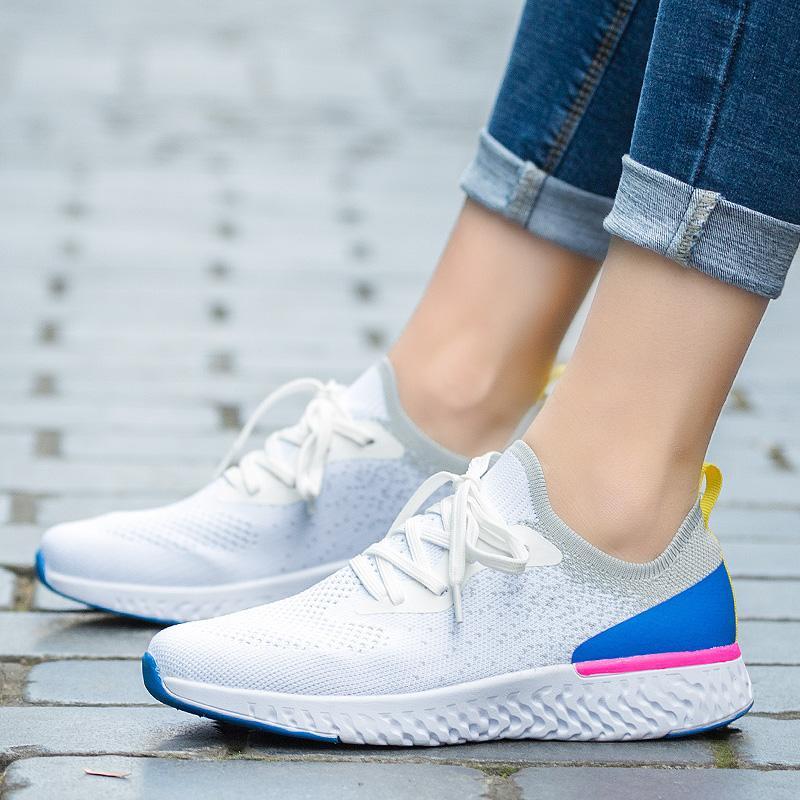 womens flyknit tennis lace up sneakers