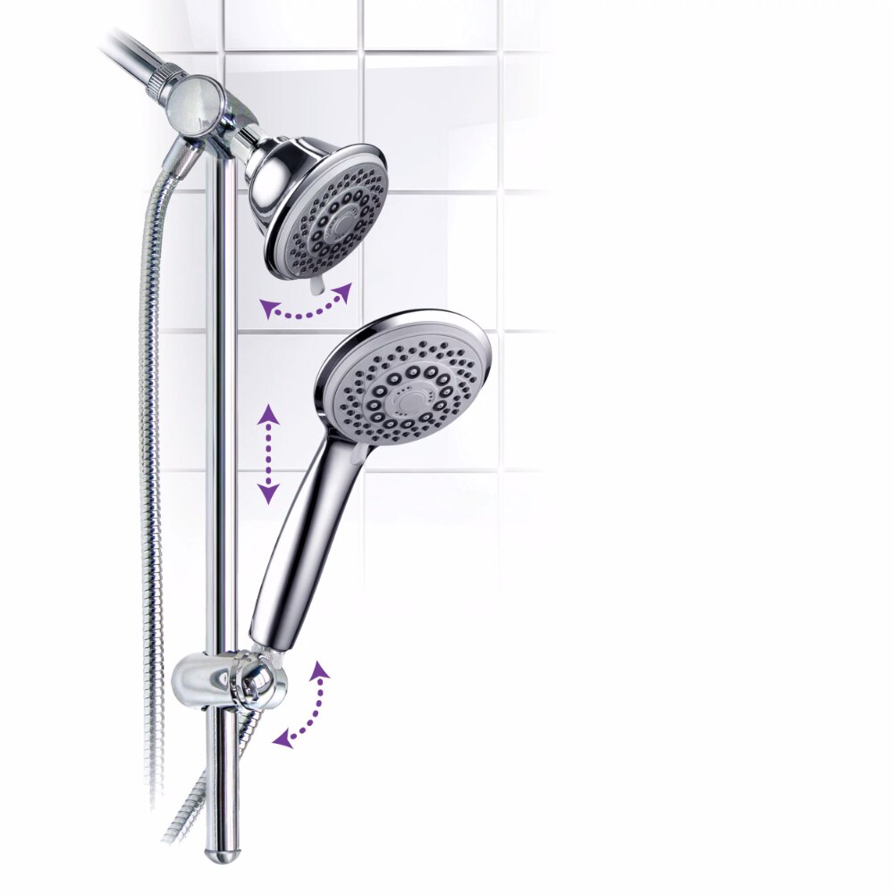 30-Setting, 3-Way Fixed/Handheld Shower Head Combo, Chrome Bathroom Accessories  Shower Accessories Showerhead