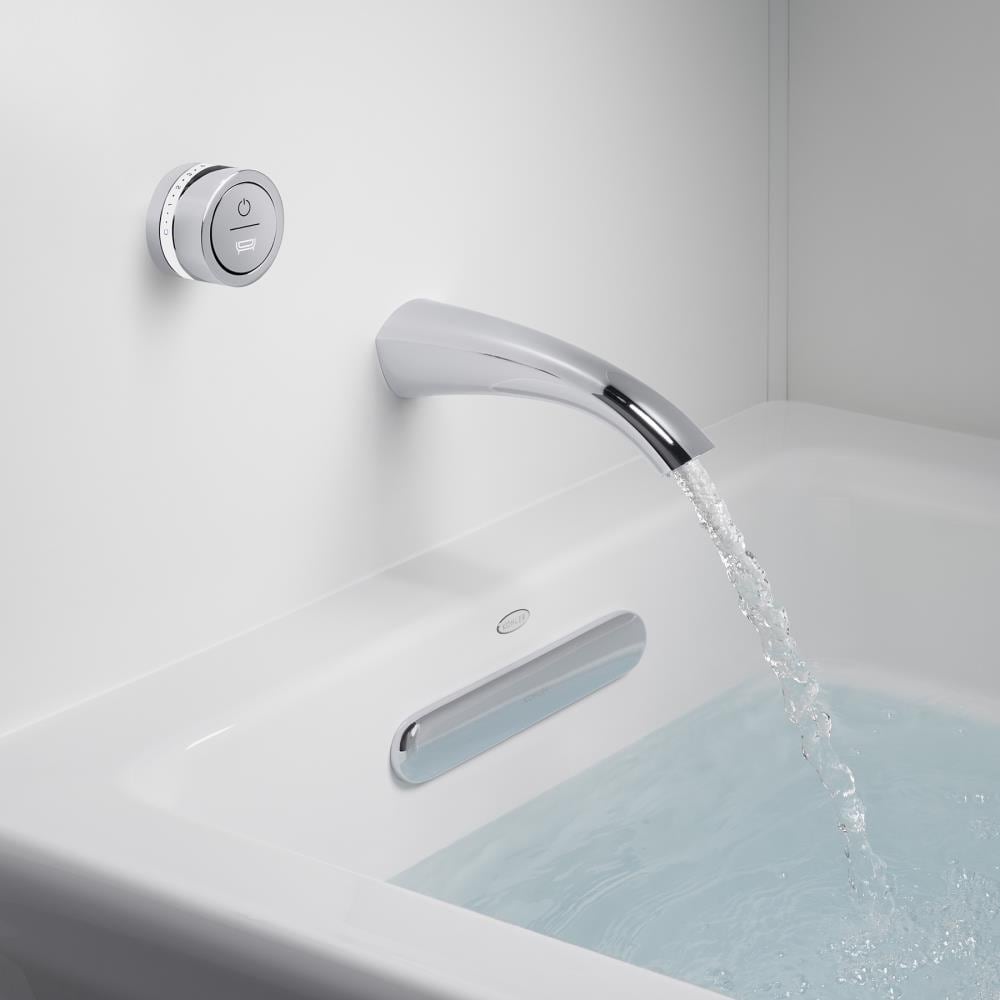 KOHLER 1.5-in Polished Chrome Foot Lock Drain with Brass Pipe