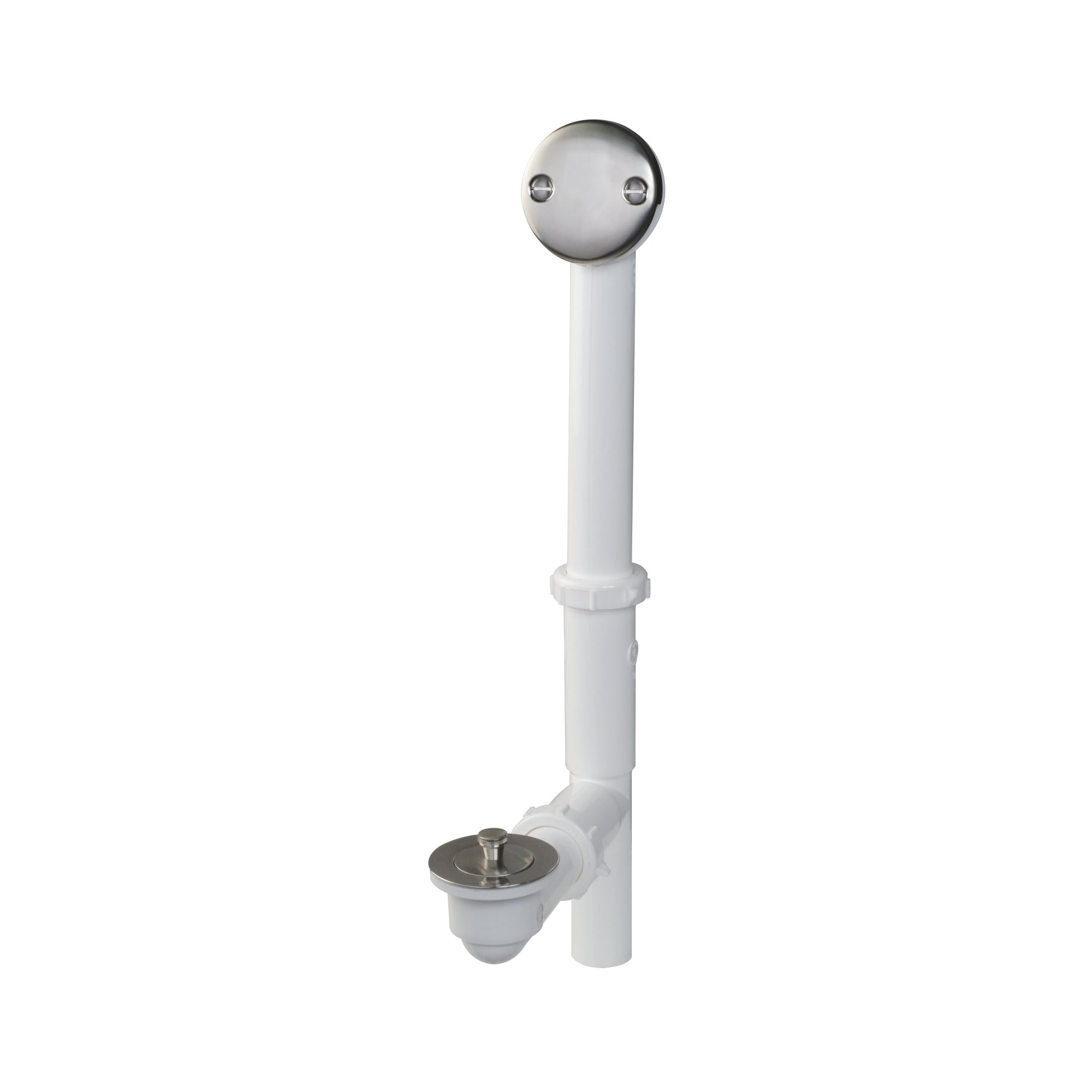Keeney 1.5-in Brushed Nickel Roller Ball Drain with Plastic Pipe