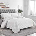 charlie allen quilt set twin size 68x90 2 piece bedspread soft microfiber lightweight and reversible bedding coverlet bed cover white1 quilt and 1 sham