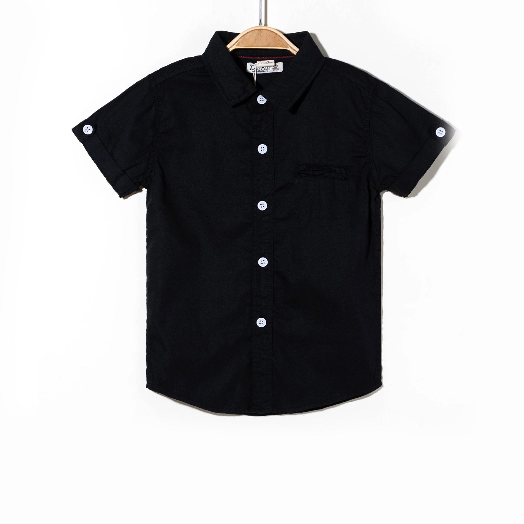 Wholesale Summer Casual Baby Boy Shirts Cotton Plaid Kids Woven Poplin Chambray Button-Down Shirts
