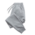 Men's Casual Pants With Pockets Autumn Winter Fleece Trousers Drawstring Everyday Polyester Cotton Pants Gym Jogger Sweatpants
