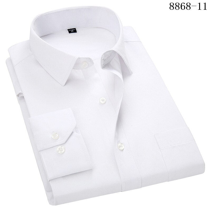 New Premium Quality Men's Casual Shirts 2023 Single Breasted Mens Slim Fit Dress Long Sleeve Shirts Soild Male Social Shirts