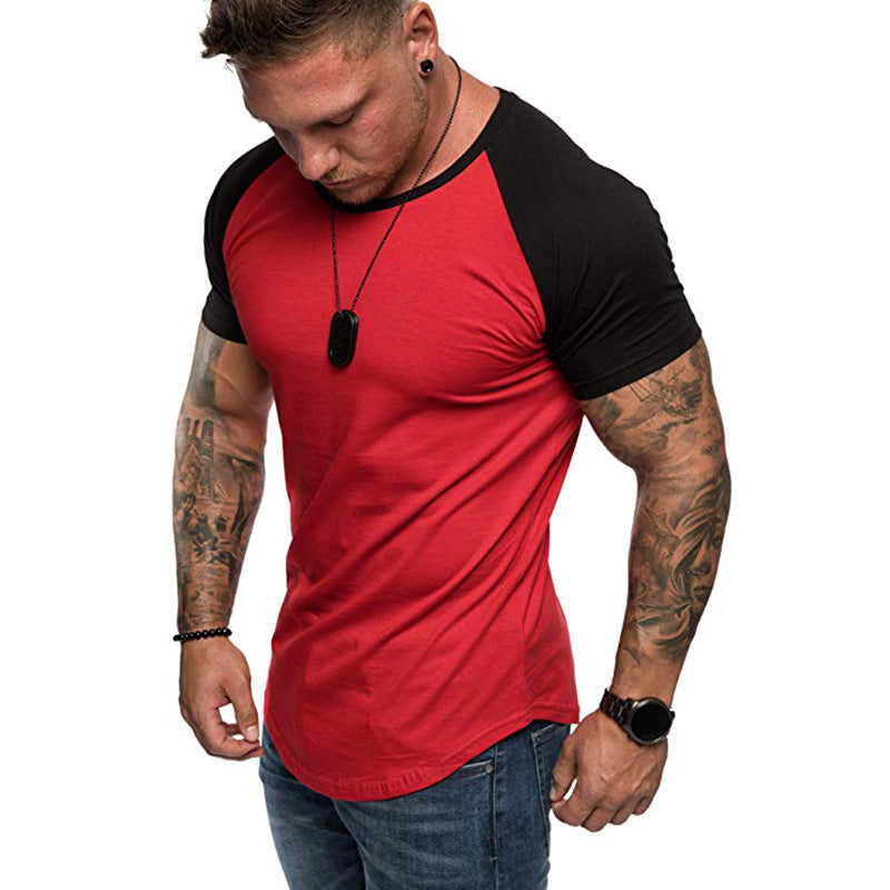 Wholesale Men Oversized T Shirt Solid Color Gym Clothing Bodybuilding Fitness Loose Sportswear Fashion T Shirt