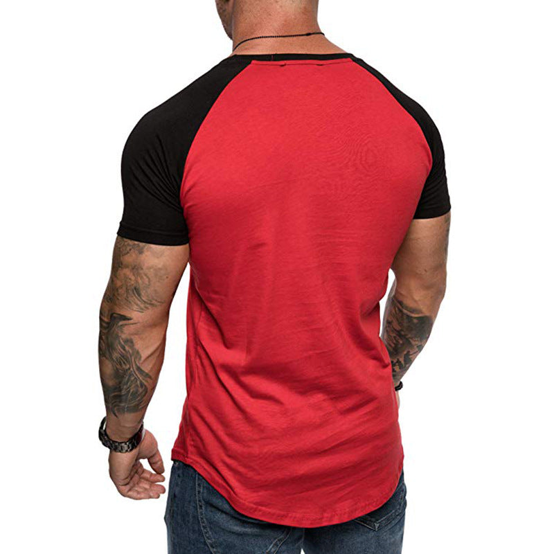 Wholesale Men Oversized T Shirt Solid Color Gym Clothing Bodybuilding Fitness Loose Sportswear Fashion T Shirt