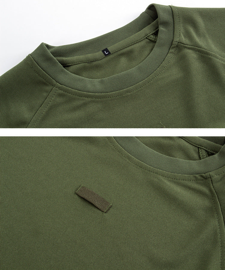 Plus Size Men's T-shirts O-neck Top Clothing High Quality Quick Dry Tactical Short Sleeve Printing Logo 100 Cotton Tshirts