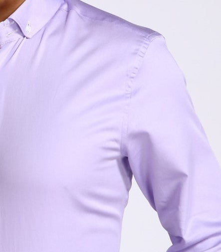 Light violet Plain Men's Formal Dress Shirt for Work and Business