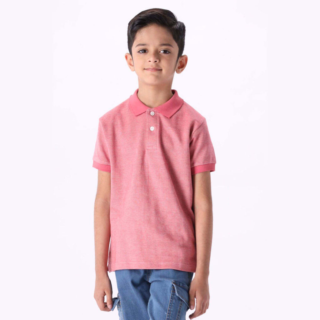 Summer Season 100% Combed Cotton Pique 220 gsm Custom Embroidered Logo Short Sleeves Rose Pink Kids Polo Shirt