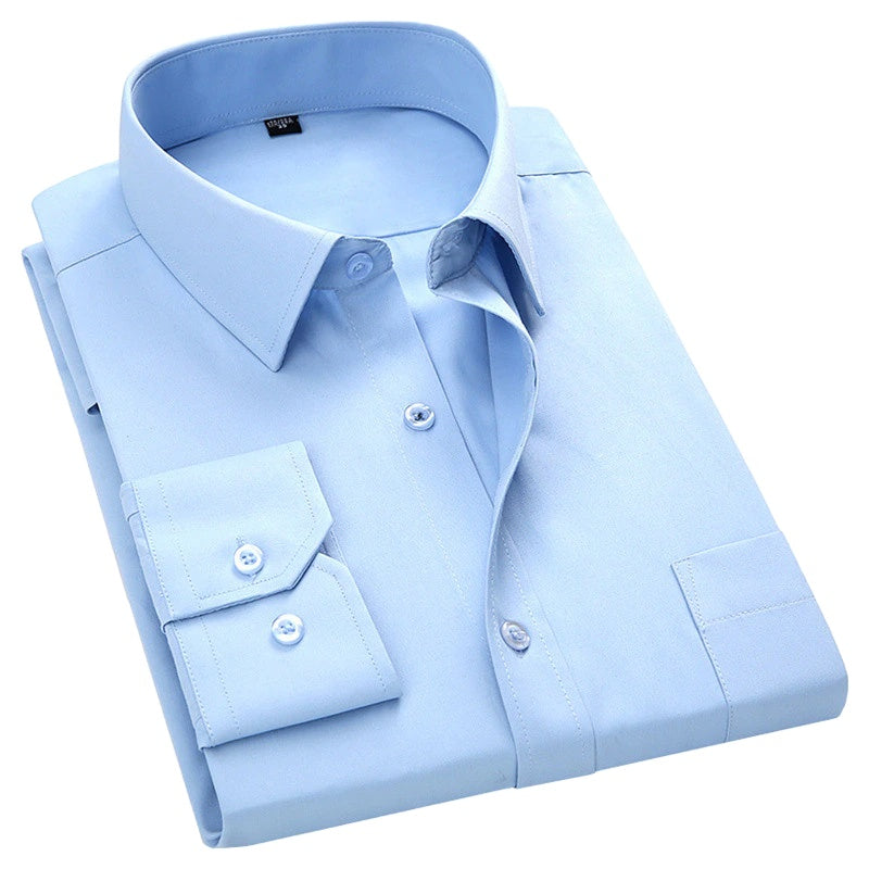 New Premium Quality Men's Casual Shirts 2023 Single Breasted Mens Slim Fit Dress Long Sleeve Shirts Soild Male Social Shirts