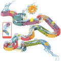 Baby Bath Toys Water Slide Track with Suction Cup Ducks DIY Marble Race Run Assembling Bathroom Bathtub Kids Toy Children Gifts