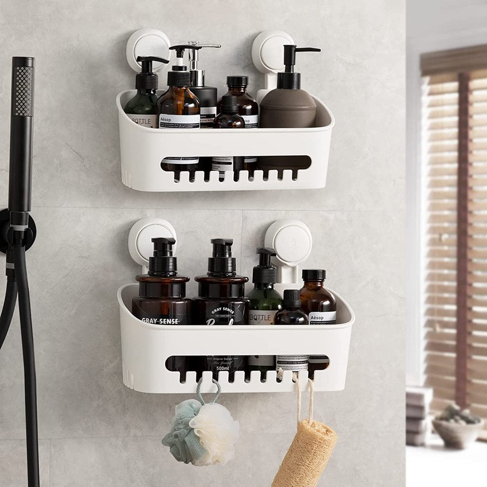 Bathroom Shower Caddy with 2 Suction Cups-Restroom Storage Organizer-Kitchen Spice Storage Rack Organizer-Bathroom Storage Showe
