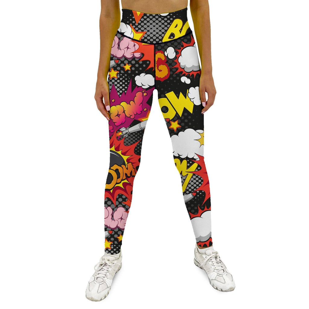comic boom pow beverly leggings