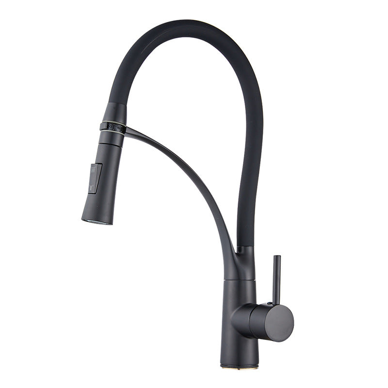 black  gold Brass Material Pullout Spray Kitchen Sink New Design High Quality Hose For Kitchen Pullout Faucet