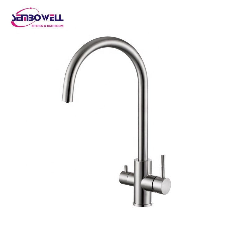 Sembowell Watermark Stainless Steel 3 Way Filter Kitchen Faucet With Purified Water Sink Mixer Tap