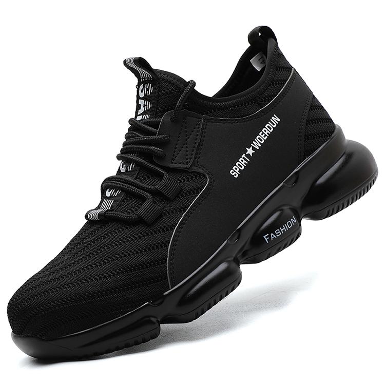 fly woven work boots anti smashp steel toe footwear indestructible sneakers walking woodland safety shoes