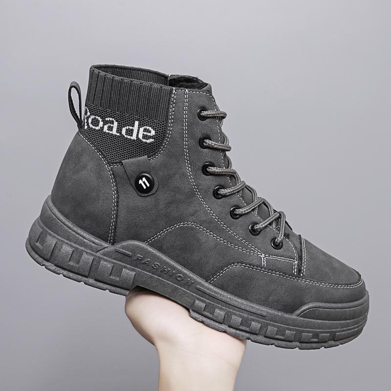 fashion pu upper military tactical work boots