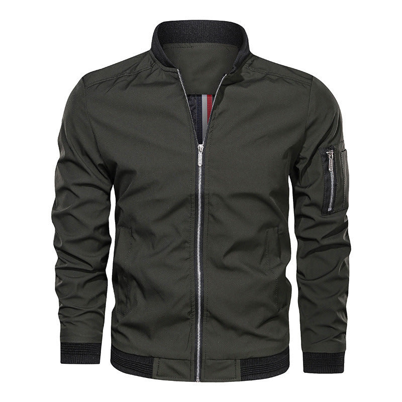 Amazon men's coat Spring and autumn  version of the trend loose fat fall leisure baseball jackets mens spring clothes