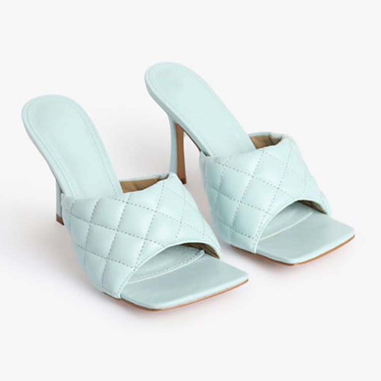classic stiletto heel ladies sandals individual heels square toe solid shoes women