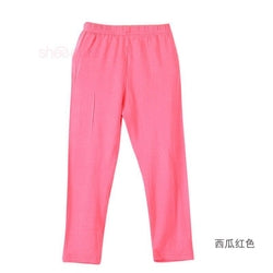 M1708 Fashion Candy Color Cropped trousers Girls Skinny Pants Soft Elastic Modal Cotton Kids Girl Leggings Pants