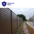 Heavy duty aluminum horizontal slat fencing screen metal garden slat fence panel