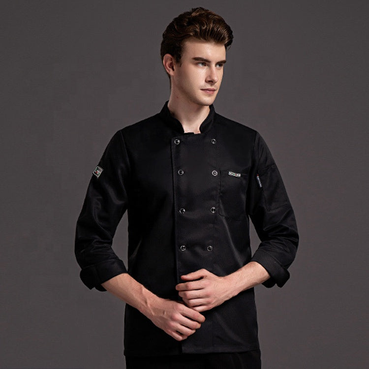 Customized logo embroidery high quality cotton restaurant staff uniform worker uniform custom workwear uniform