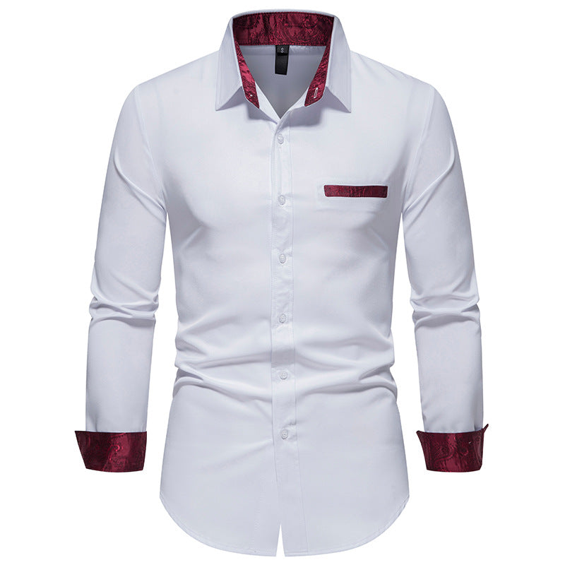 Paisley Patchwork Mens Dress Shirts 2022 Brand New Wedding Party Club Tuxedo Shirt Men Long Sleeve Button Down Chemise Homme 2XL