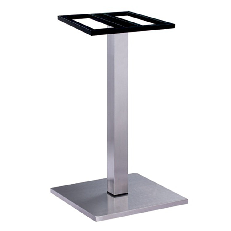 Square stainless steel pedestal furniture restaurant metal table base