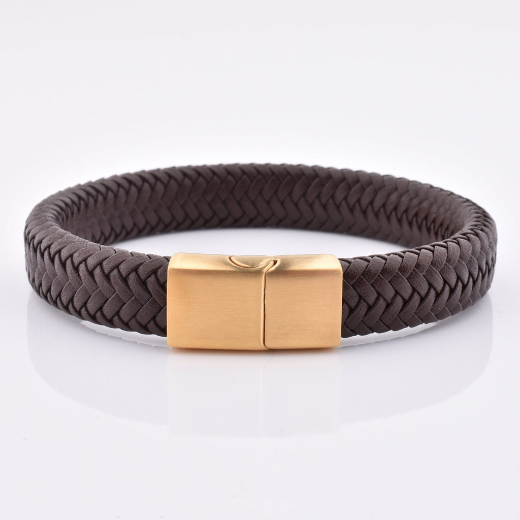 wholesale luxury mens magnetic clasp men jewelry bracelet real leather bracelet 1