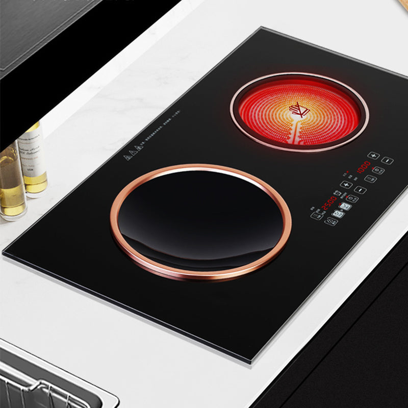 Tempered silkscreen glass top cooking gas stove for kitchen