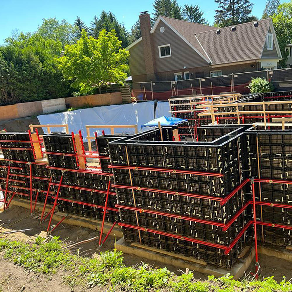 Formwork for Construction in Modular Plastic for Concrete Building