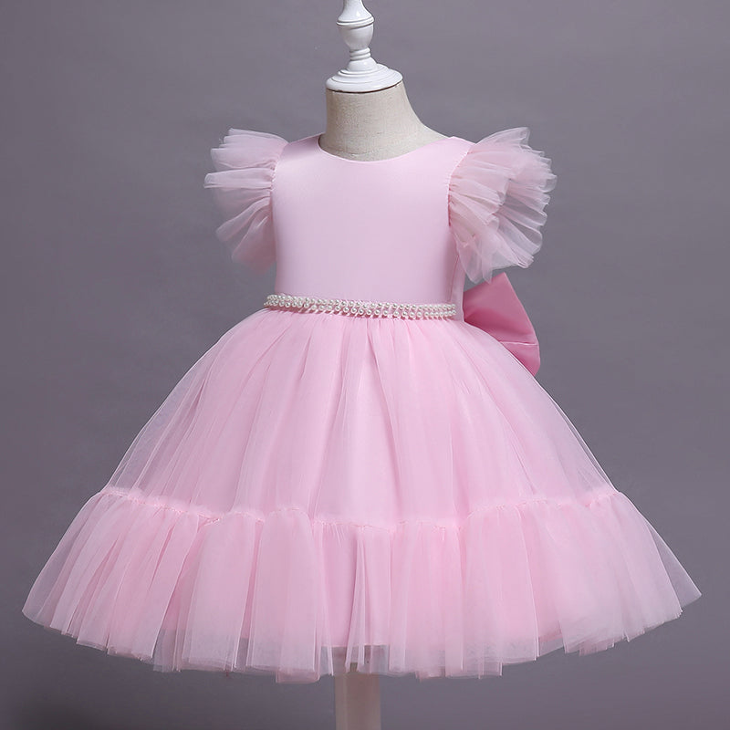 free sample 2022 hot selling robe fille 3 colors tulle girl birthday party dress 2 8 years kids dresses for girls