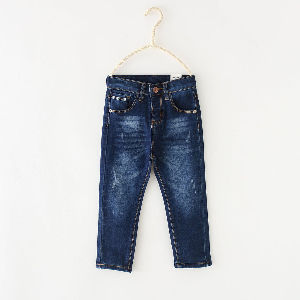 2 -10 T wholesale Casual Retro Children Baby Overalls Wear Kids Boys Blue Jeans Denim Pants