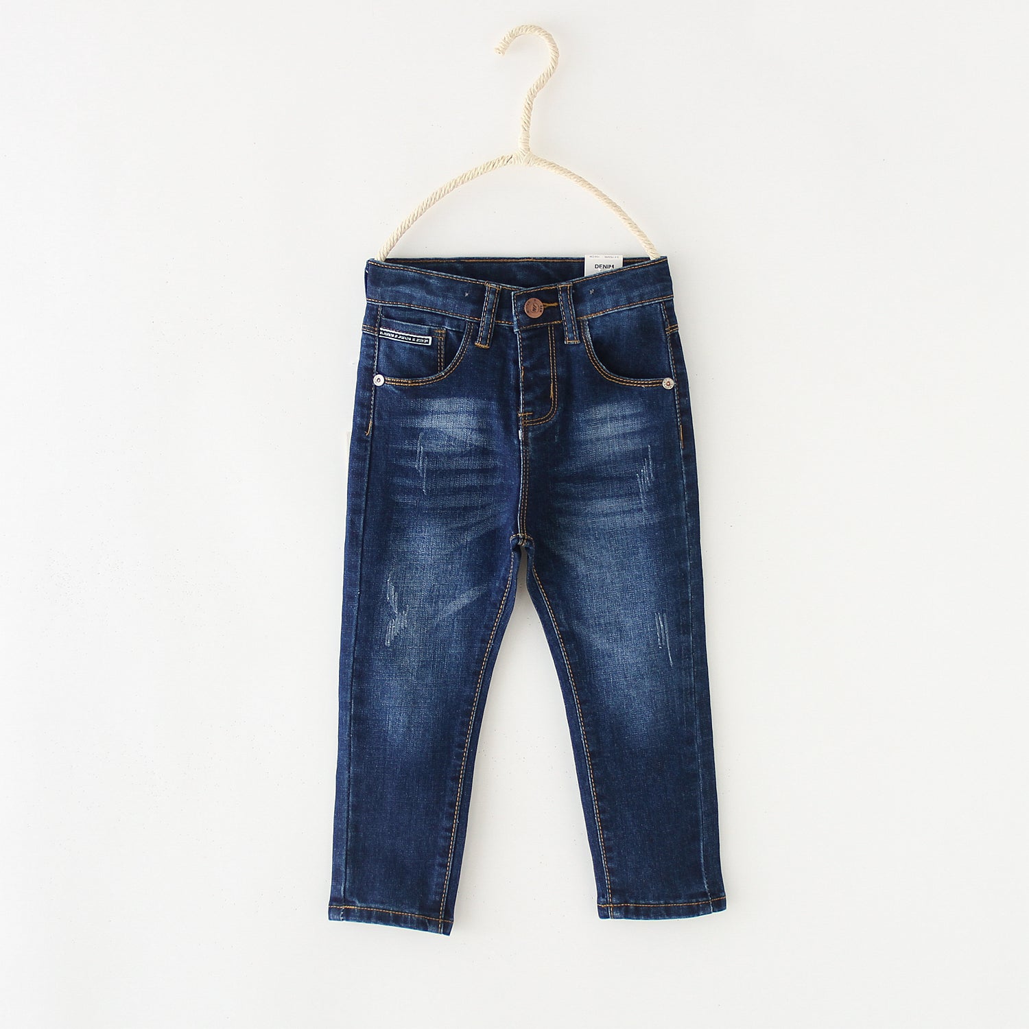 2 -10 T wholesale Casual Retro Children Baby Overalls Wear Kids Boys Blue Jeans Denim Pants