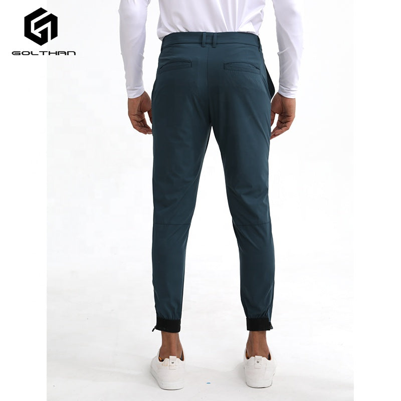 Golthan Wholesale Men High Quality Custom logo Nylon Athletic Golf Wear Blank Sports Jogger Pants