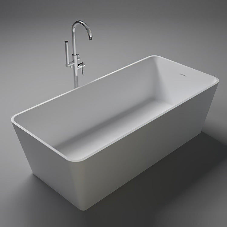 Yucci Free Standing Bath Tub Solid Surface Acrylic Stone Bath Tub Resin Stone Bathtub