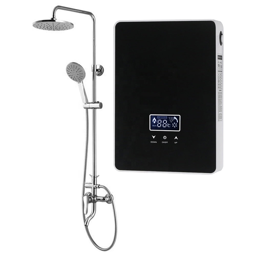 Golden Supplier Low Power Home RV Car ABS Instant Tankless Electric Hot Water Heater With Shower