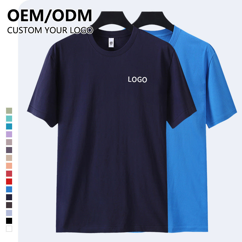 OEM printed unisex polyester t-shirts plain white tee shirts 100% cotton tshirts custom printing logo black mens t shirt for men