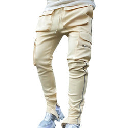 2022 Sports Top Mens Stretch Sweatpants Slim Solid Color Gym Pants Jogger Reflect Running Training Jogging Pants Man