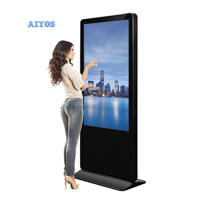 Hot selling 43 50 55 65 inch floor stand shop mall kiosk interactive touch digital advertising display screens