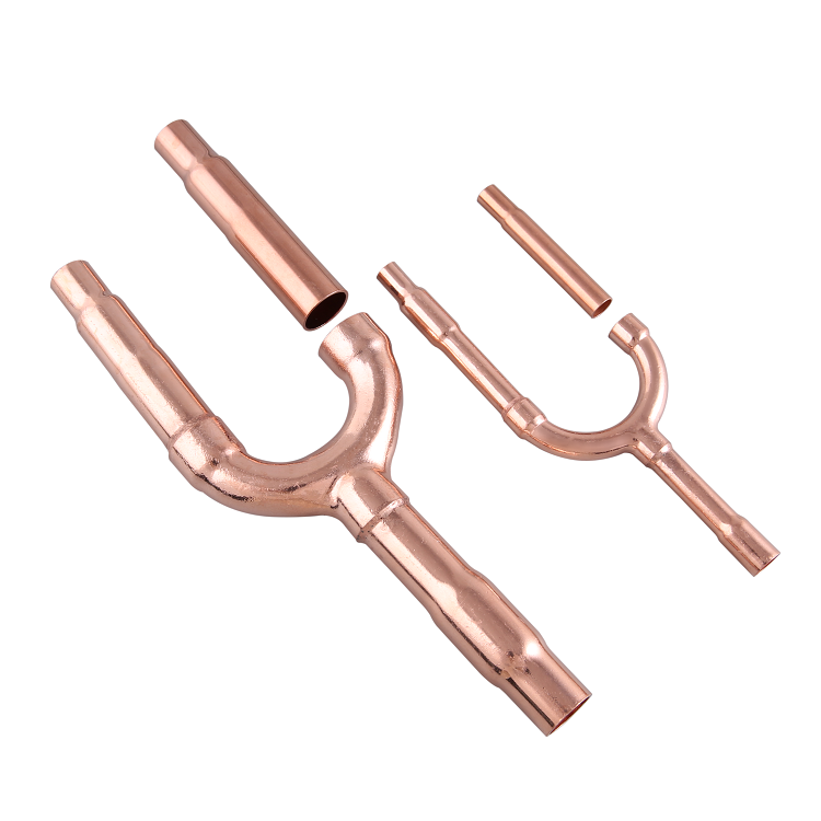 (CP) Hailiang air condition copper branch pipe for midea red tubing cooper pipe branch for vrf air conditioner vrf piping