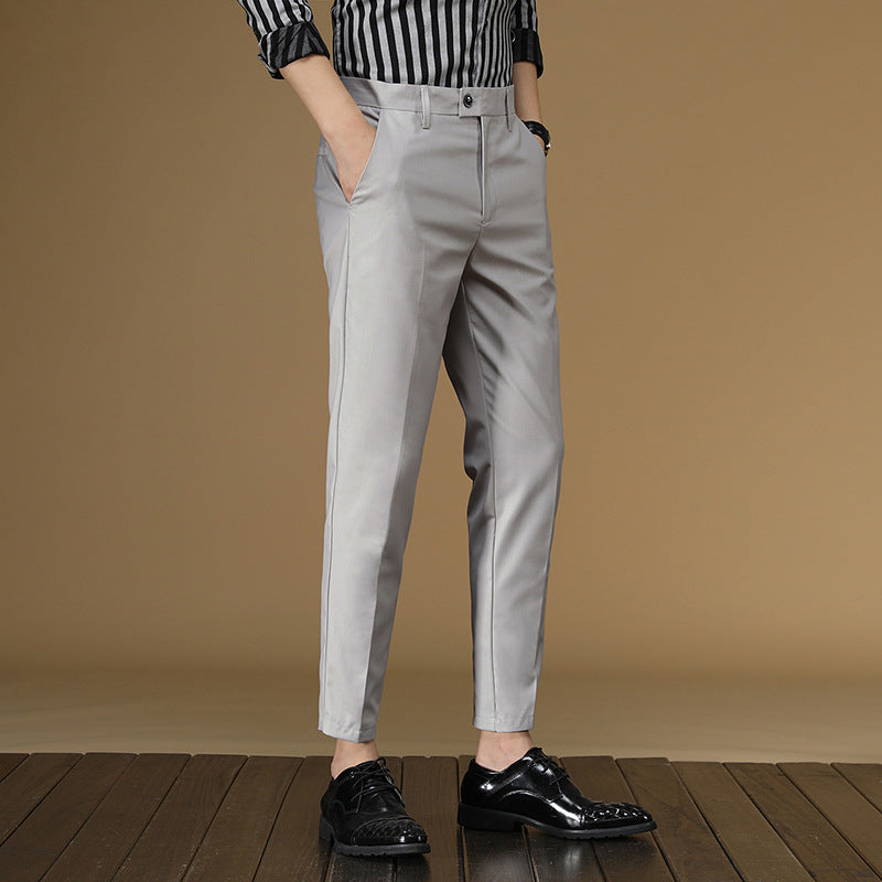 Bulk Formal Dress Pants for Men Simple Plain Slim Fit Trousers Men's Work Wedding Banquet Business Office Pants