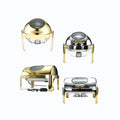 Hotel Supplies Stainless Steel Round Restaurant Supplies Chafing Dish Buffet Set commercial catering equipment