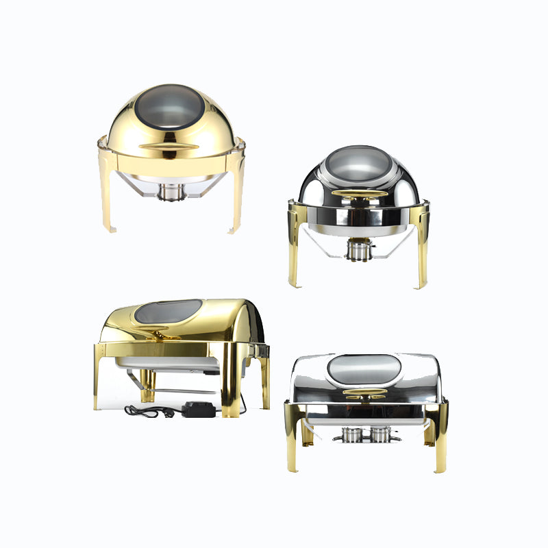 Hotel Supplies Stainless Steel Round Restaurant Supplies Chafing Dish Buffet Set commercial catering equipment