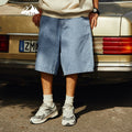 2022 Summer Vintage Washed Plain Loose Baggy men's Denim Jeans Shorts Factory Wholesale