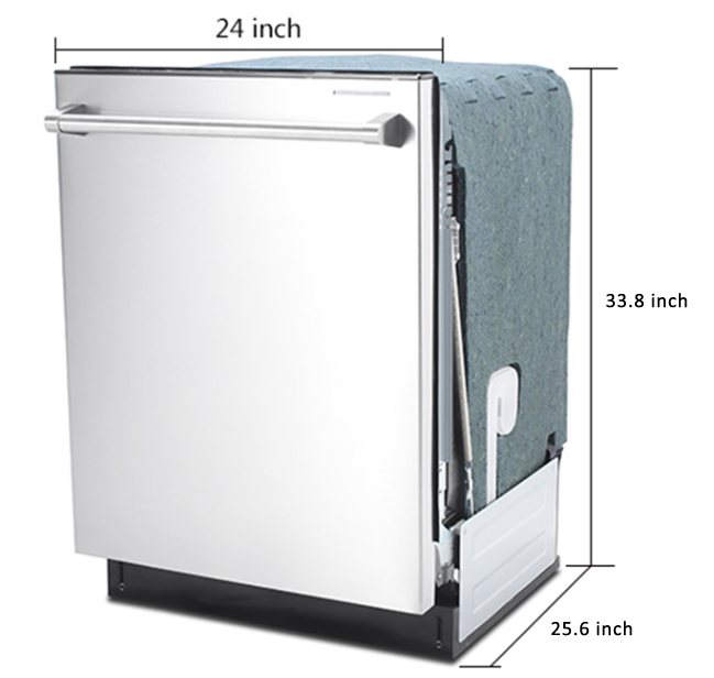 Luxury 24 inch Semi-built Dishwasher stainless steel countertop dishwasher dishwasher cleaner